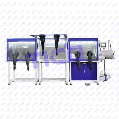 satın al 3 Bölüm Açmak için Hızlı Vakum Eldiven Kutusu Laboratuvar Ekipmanı PLC Kontrolü Pil Poli Line için online manufacture